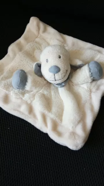 Doudou Mouton Plat Blanc Ecru Bandana Foulard Gris Nicotoy Simba