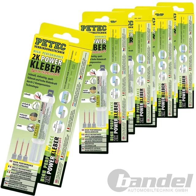 5x11ml 93510 PETEC 2K ADESIVO ELETTRICO ADESIVO UNIVERSALE 2 COMPONENTI