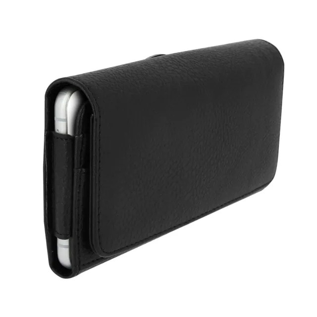 Housse ceinture avec interieur porte-cartes smartphone jusqu'à 5.5 pouces - Noir