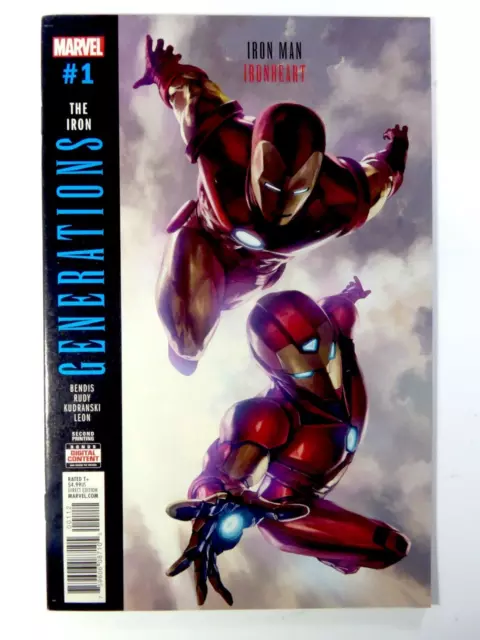 Marvel GENERATIONS: IRON MAN #1 (2017) 2nd Print Skan Cover VF/NM (9.0)