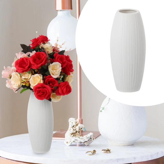 Vaso In Ceramica A Degradé Rosa Con Strumento Per Fissare Fiori – 20 Cm, Decorativo Per Casa, Ufficio E Regali