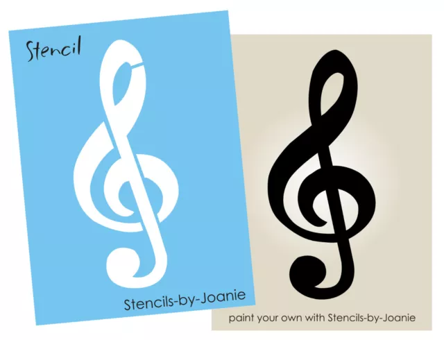 Stencil 8" tall Band Music Note Treble Clef Art Orchestra Craft DIY Hip Hop Sign