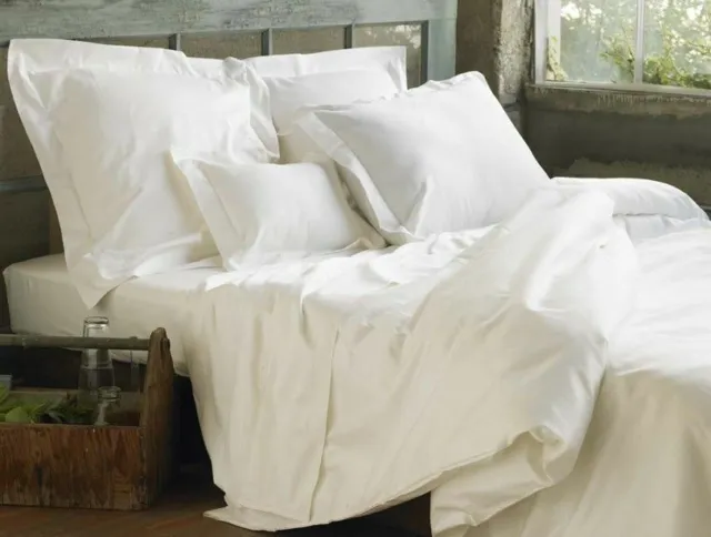 Classic~Complete Bedding Set ivory Solid Double Size 800-1000 TC Egyptian Cotton