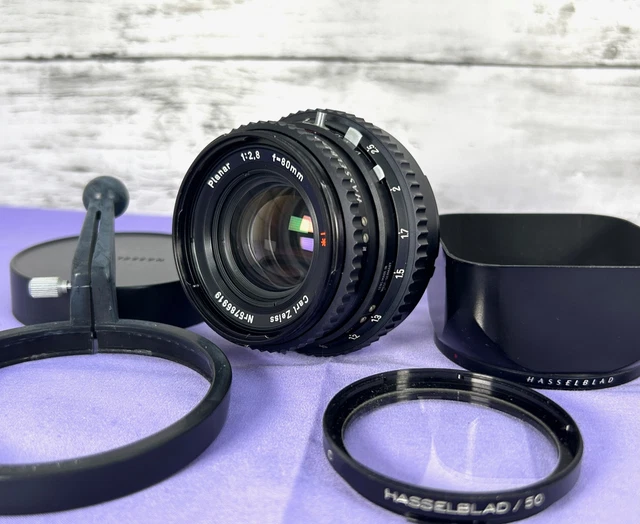 Cla 'D [Mint] hasselblad Carl Zeiss Planaren C 80mm f2.8 T Linse W / Kapuze Von
