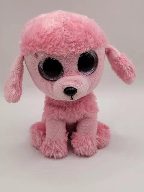 NM/NMT* Ty Beanie Boos - PRINCESS the Pink Poodle Dog (Solid Eyes) 6 Inch No Tag
