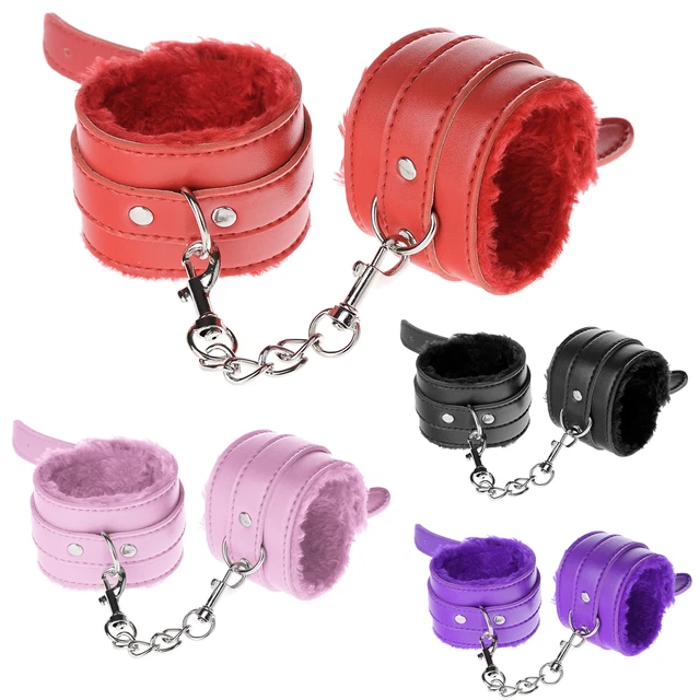 PLSCH LEDER HANDFESSELN Handschellen Handketten Sex Spielzeug Fesseln  Ketten R EUR 3,98 - PicClick DE