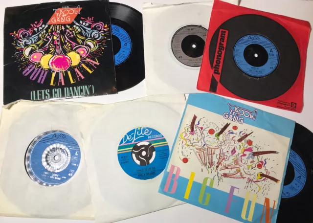 kool & the Gang 7” Vinyl Single Job Lot Bundle Big Fun,Too Hot Etc x 6 Singles