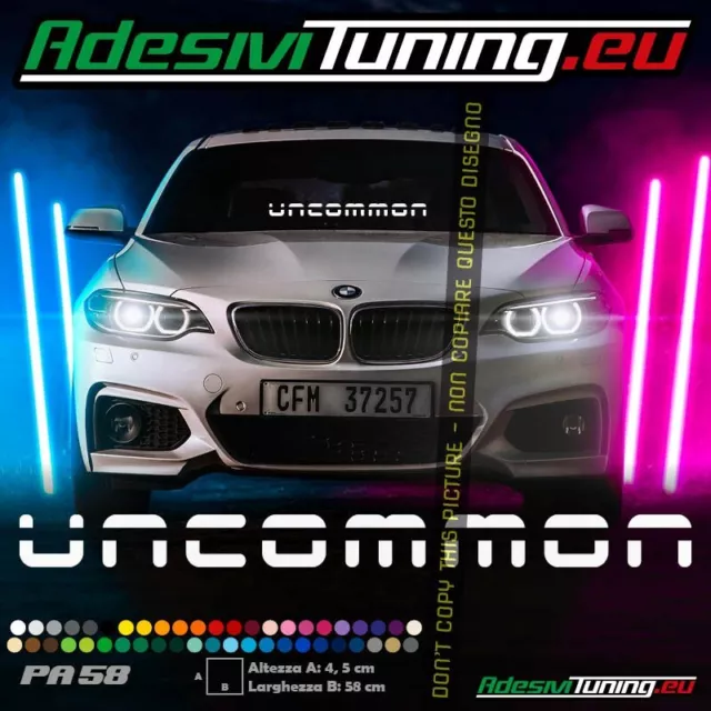 Adesivo Uncommon (Parabrezza Anteriore / Lunotto Posteriore)