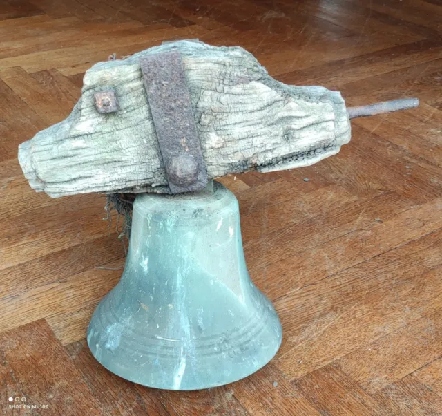 Ancienne grosse Cloche bronze de propriété/cloche école ancienne/19 ème siècle