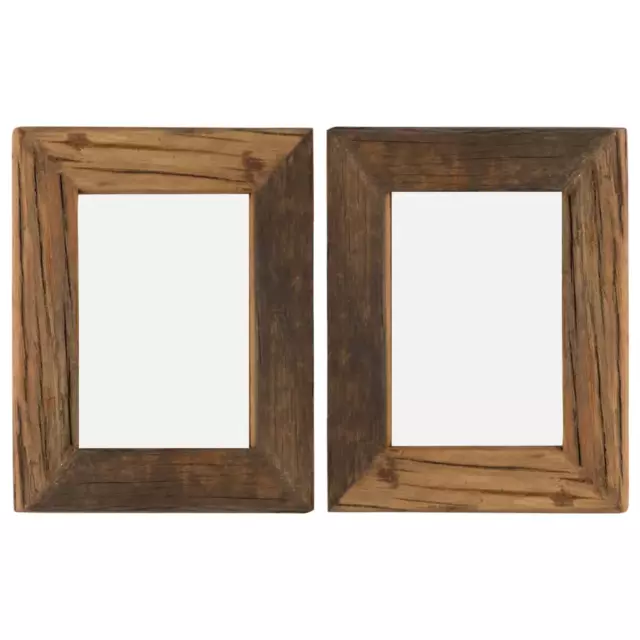 NNEVL Photo Frames 2 pcs 25x30 cm Solid Reclaimed Wood and Glass