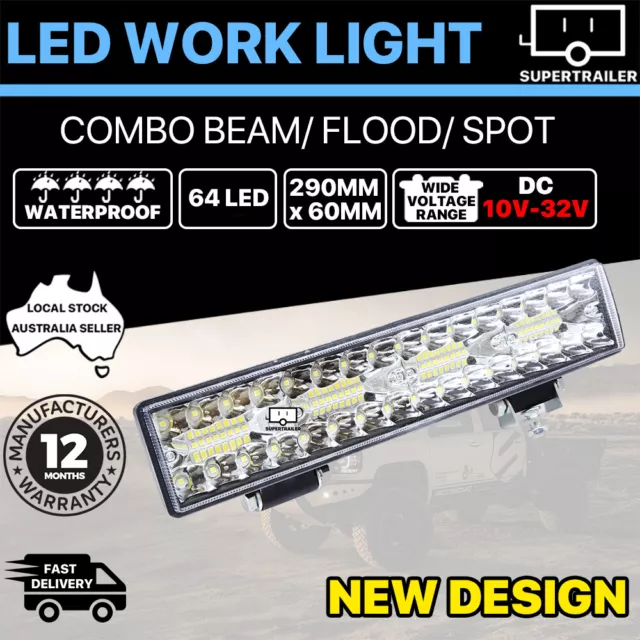 64 LED Work Light Bar  Spot Flood Beam Lamp Reverse Offroad 4x4 4WD 10-32V