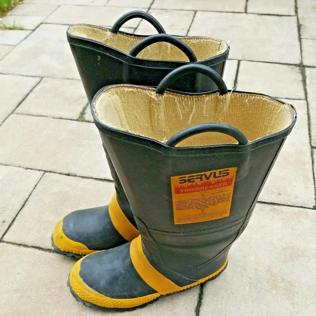 Vintage Servus Firefighter Firebreaker Boots Size 9M 10W Wide Steel Toe
