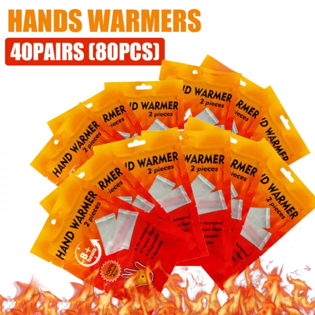 Warmers 40 Pairs 80 Hand Warmers Heat Pack Socks Heater Snow Ski