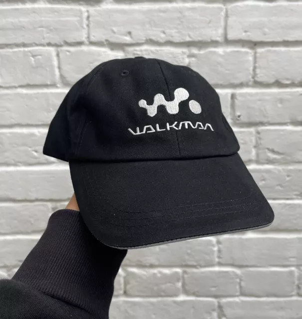 Vintage Sony Walkman Cap Hat Black New Old Stock 1990s Baseball Cap 90s Retro