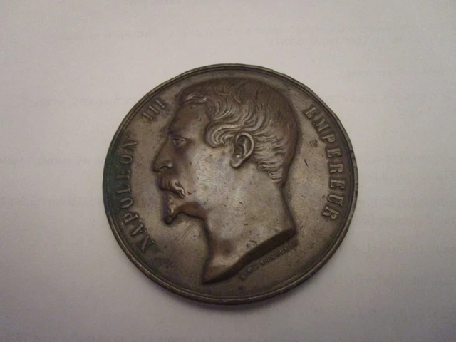 Médaille Napoléon III – Comice Agricole De Mirebeau (Vienne), Ancienne, Cuivre