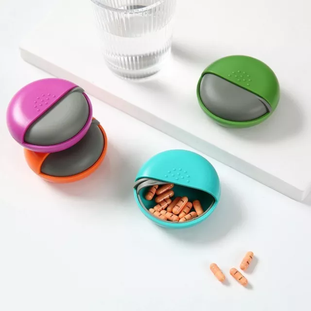 Sealed Spin Pill Organizer Mini Single Pill Cases Medicine Box  for Travel