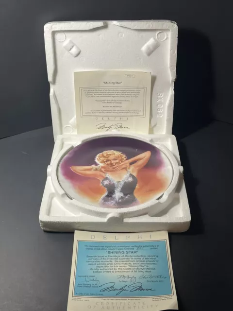 Marilyn Monroe "Shining Star" Bradford Exchange 8" Collector Plate w/ COA