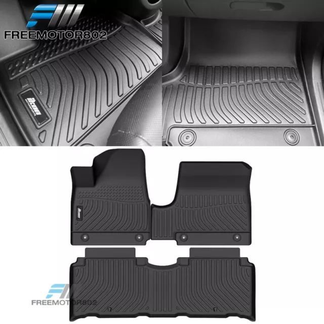 Fits 22-24 Hyundai Ioniq 5 All Weather 3D Floor Mats Front Rear Carpet Liner TPE