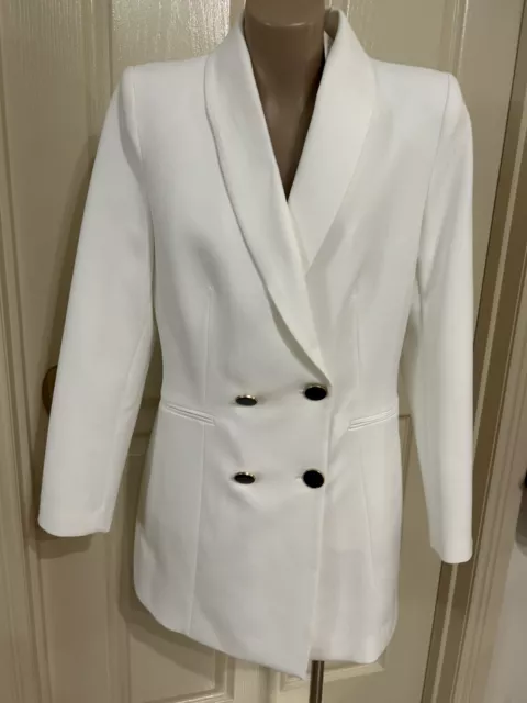Women's *~*ZARA*~* White Blazer Jacket   Size M BRAND NEW