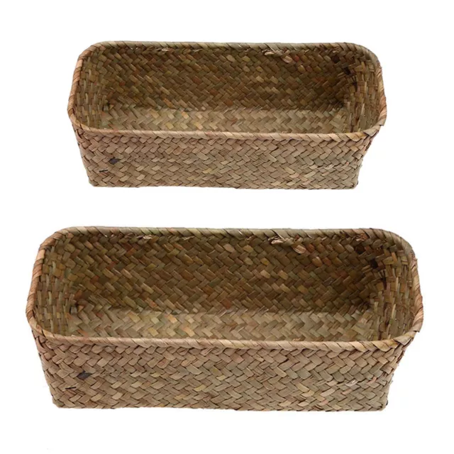 Seagrass Wicker Storage Basket Natural Woven Gift Hamper Box Flower Pots Decor