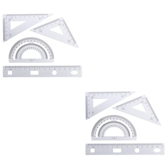 2 Sets Kids Ruler Set Drawing Ruler Set Machinist Square Set Drawing Tool