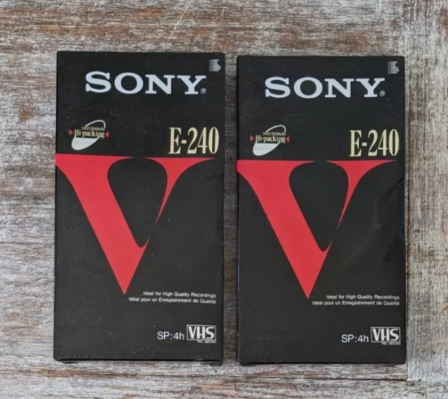 SONY - E-240 - V - Cassette VHS - lot de 2 - Neuf Sous Blister