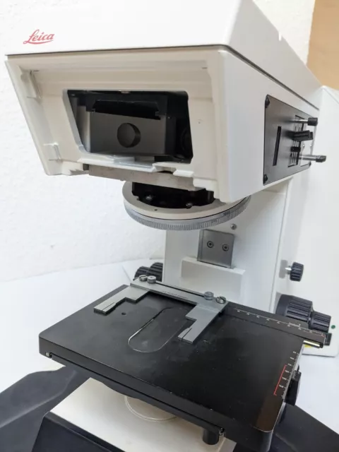 Leitz/Leica DMRM Mikroskop-Stativ, Auflicht 6x M32 Objektiv Rev., Elektronik def 3