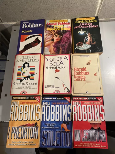 Lotto di 9  libri - Harold Robbins - vedi titoli e foto