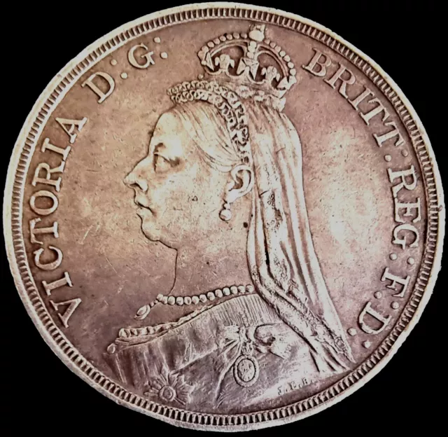 1887 Queen Victoria Silver Crown Coin - High Grade