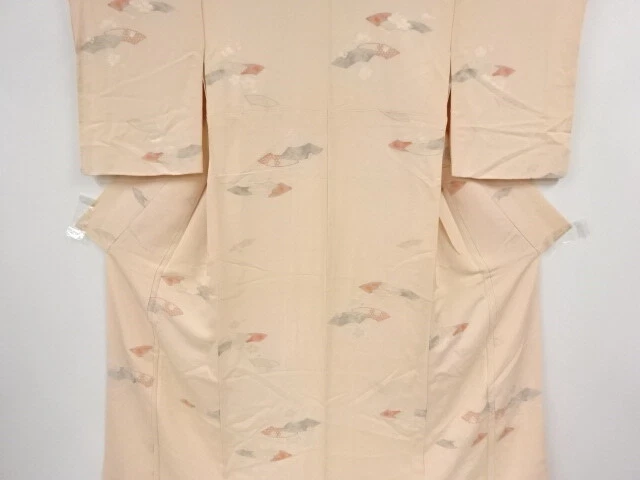 36706# Japanese Kimono / Antique Kimono / Urushi / Woven Plum Blossoms