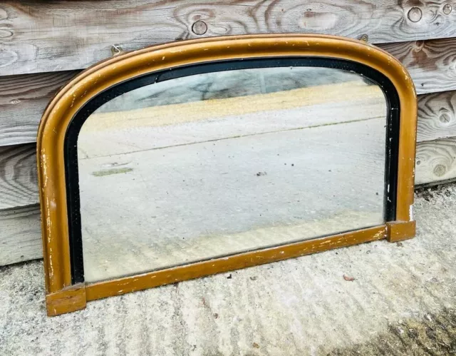 Antique 19Th Century French Giltwood Overmantle Wall Mirror, C1900