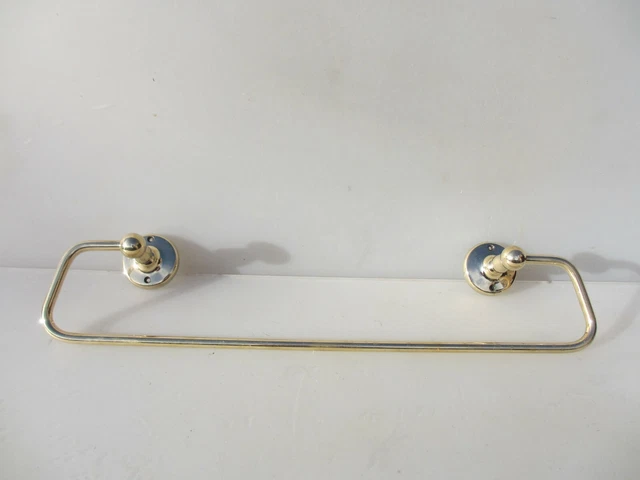 Vintage Brass Towel Rail Holder Rack Bracket Clothes Old
