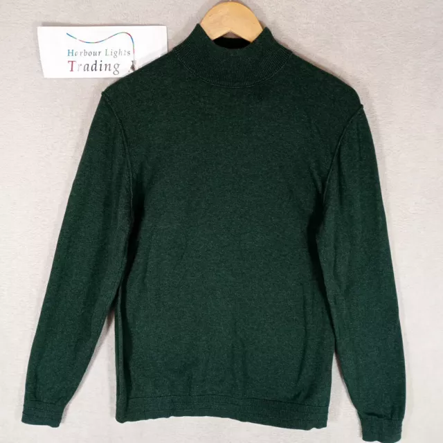 Only & Sons Jumper/Pullover High Neck Green 100% cotton Mens Size S Small