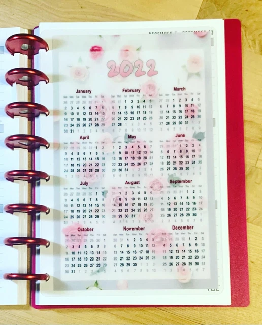 YEARLY CALENDAR 2223 DASHBOARD Insert FOR USE with the TUL/Arc (8 disc