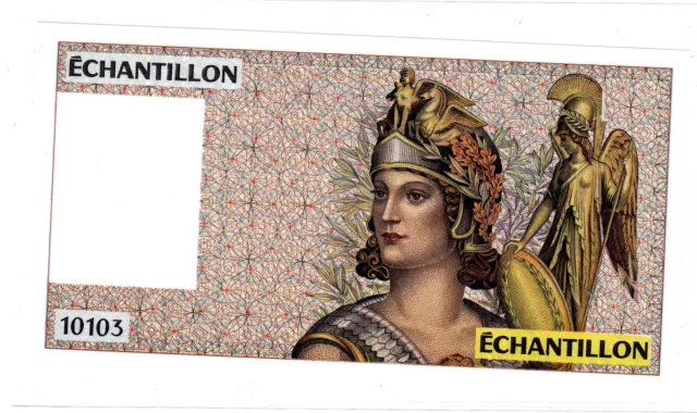 ATHENA Droite BANQUE DE FRANCE TEST NOTE ECHANTILLON 100 FRS DELACROIX 10103