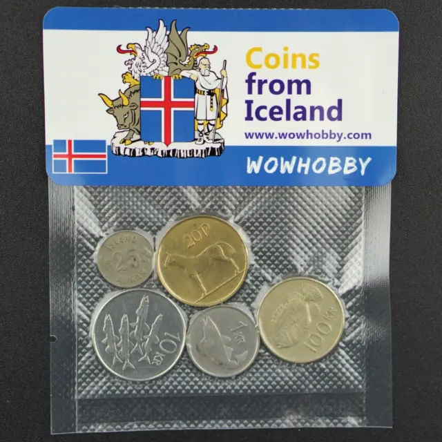 Collectible Icelandic Coin Set | 5 Unique Random Coins from Iceland