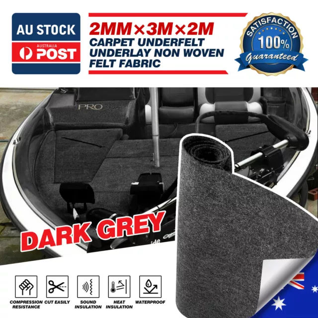 6sqm Premium Black Fabric Bunk Carpet/ Marine Boat Trailer Runners/Outdoor