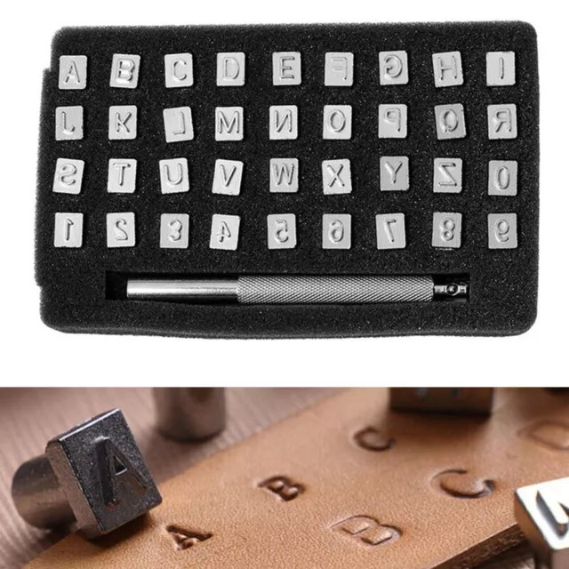 Alphabet Letters & Number Stamp Set for Leatherworking Stainless Steel