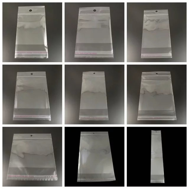 100pcs Wholesale Clear Transparent Self Adhesive Seal Plastic Bags Gift Jewelry