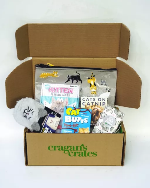 Cat Mom gift box - 7 cat lover related gifts -free shipping