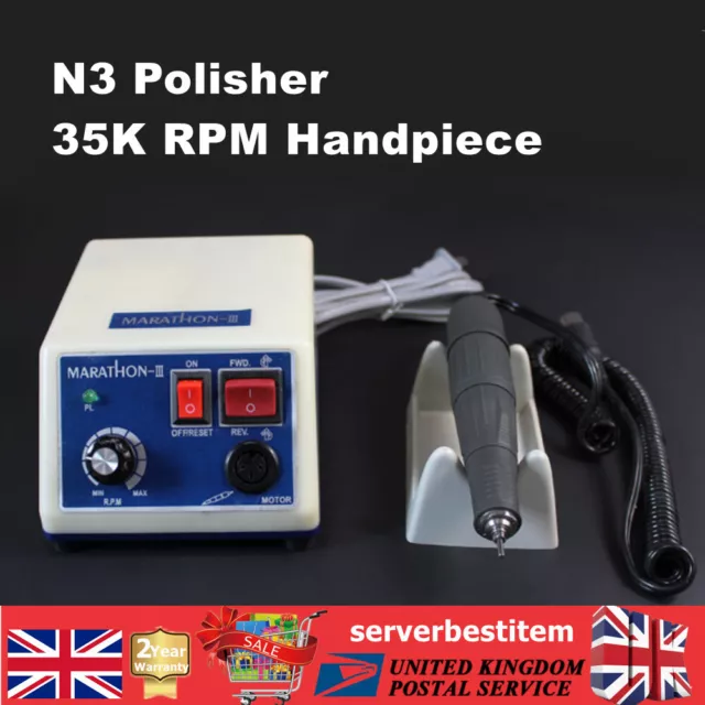 Dental Marathon Micro Motor Polishing Polisher N3+35K RPM Handpiece Lab 2.35mm