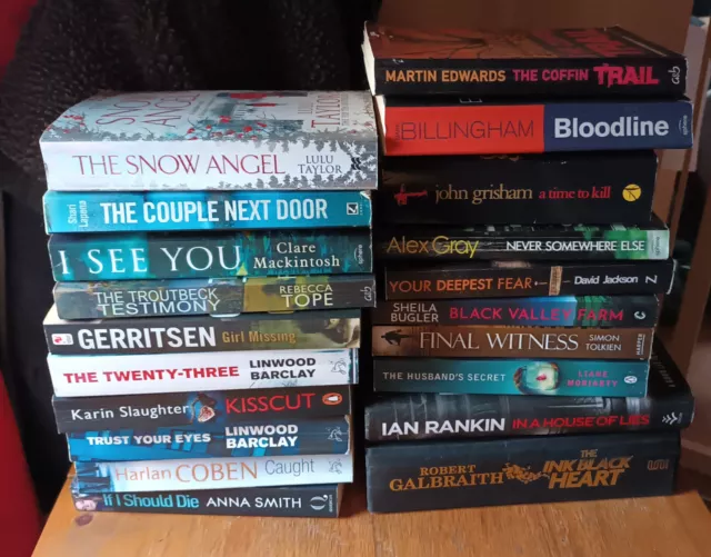 20x Crime/Thriller/Suspense/ Fiction Books Joblot Bundle FREEPOST