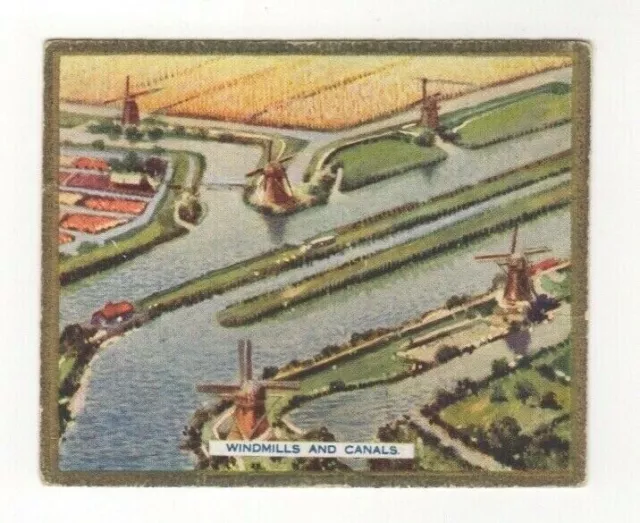 Photographs from Imperial Airways. Windmills & Canals. Rotterdam, Netherlands