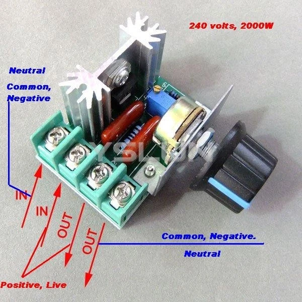 Regolatore Velocità 2000 W WATT 220/240 Volt MOTORI - Foto 6