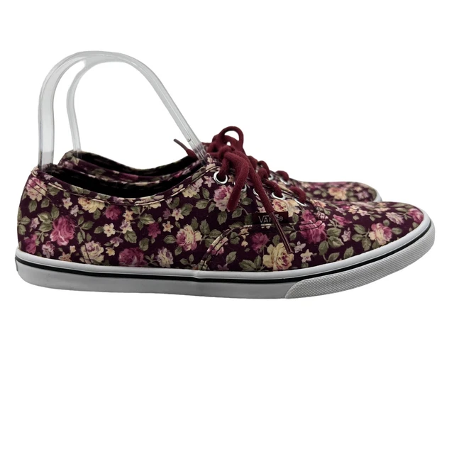 Vans Lo Pro Trainers Shoes Womens 8.5 Tawny Floral Canvas Lightweight Sneakers