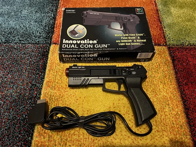 Innovation PS1 + PS2 + Sega Saturn (Light Gun) GunCon Dual Con Gun OVP