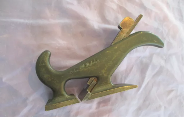 Vintage Rare Brass T - Rabbet Coach Makers Plane Marked Gc65432  Excellent Cond