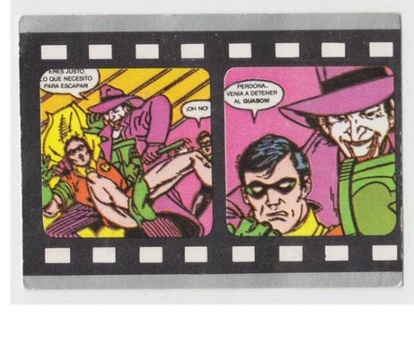 Robin & Joker -  Vintage Cromy Trading Sticker Very Rare Argentina 1985