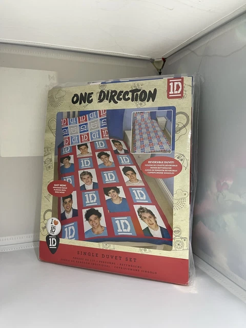 Juego de funda edredón de cama individual con diseño de 1 dirección grupo pop fanáticos de la música adolescentes nuevo