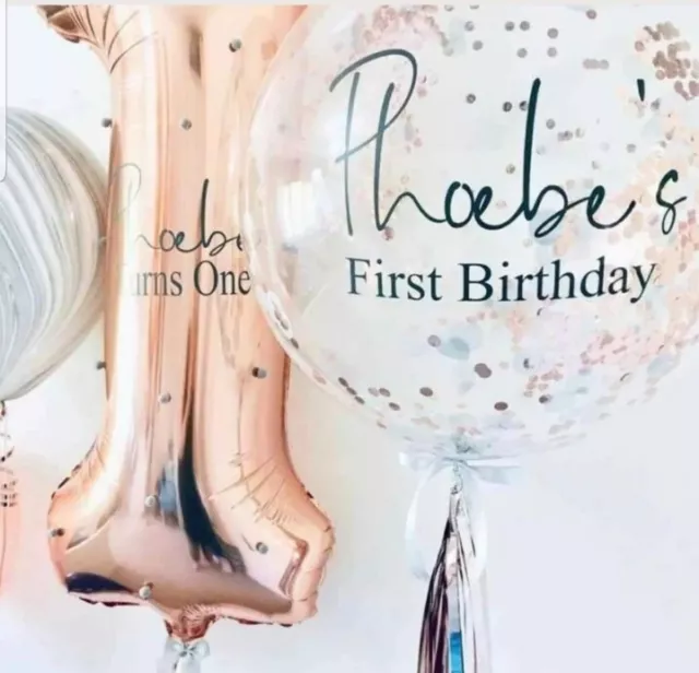 Adesivo vinile personalizzato per palloncino 20-24 pollici compleanno anniversario.
